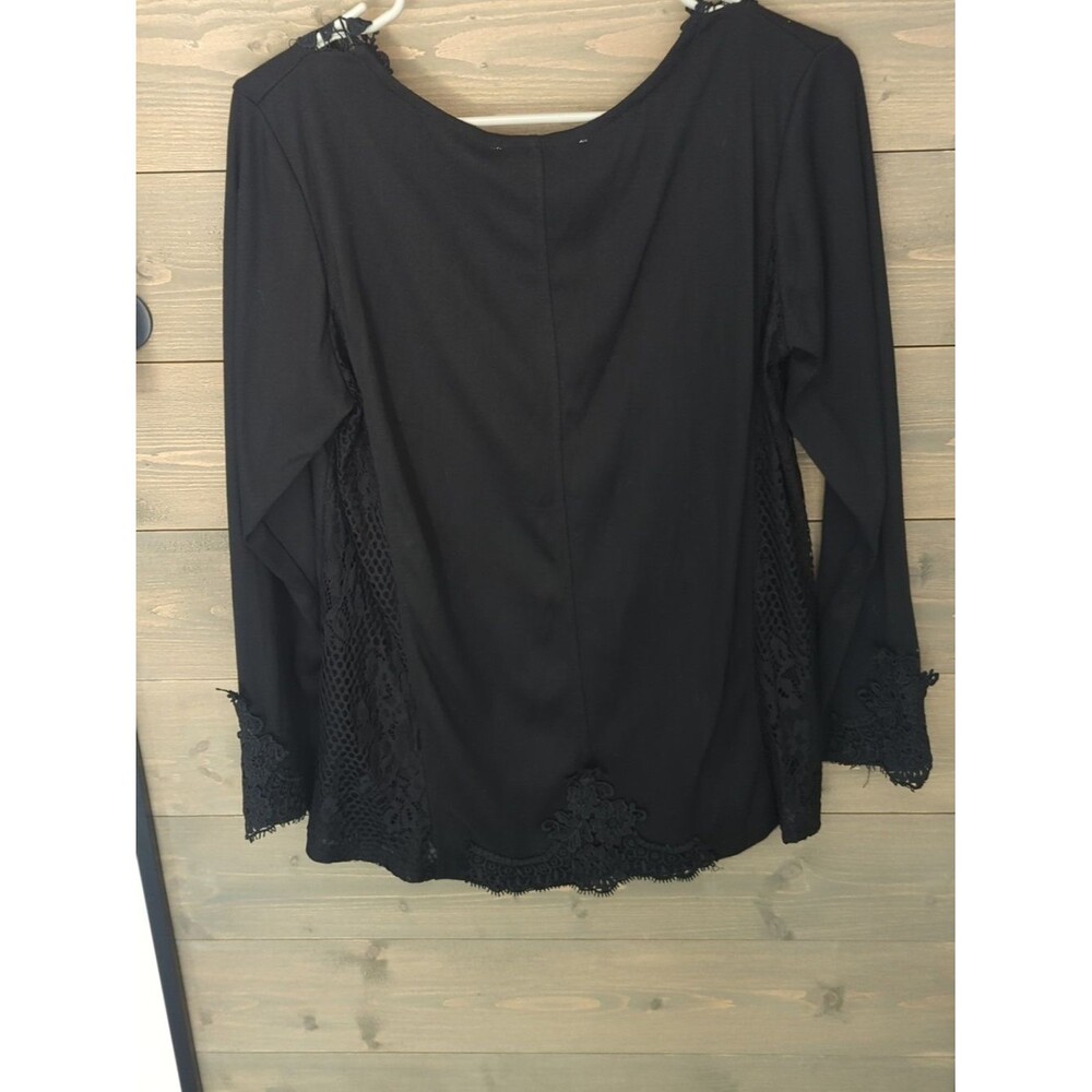 Pretty Angel Woman's Lace Crochet Long Sleeve Top Size L - Picture 4 of 6